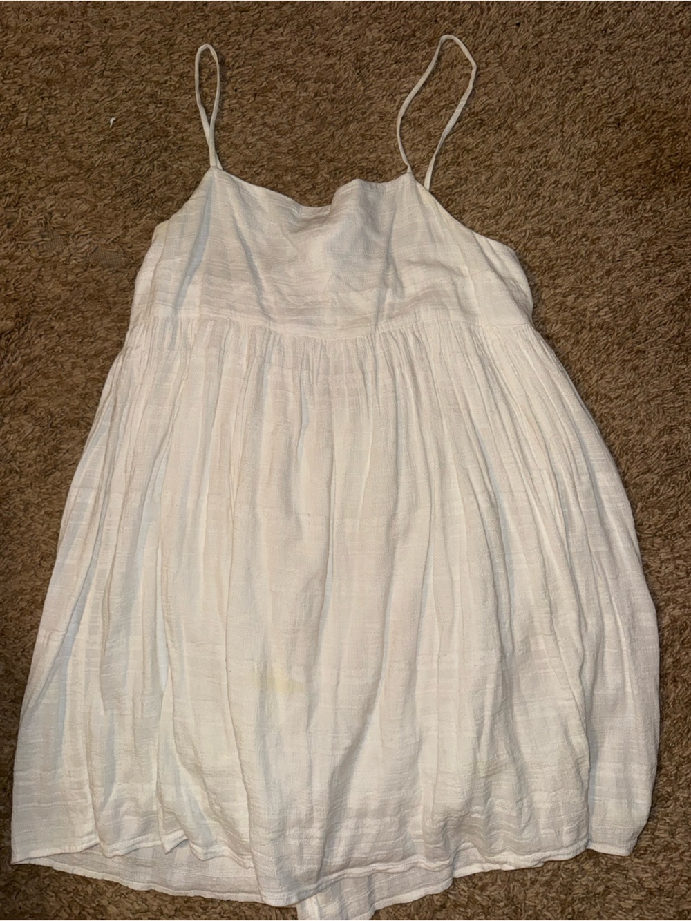 American Eagle Outfitters White A-Line Cotton Dress